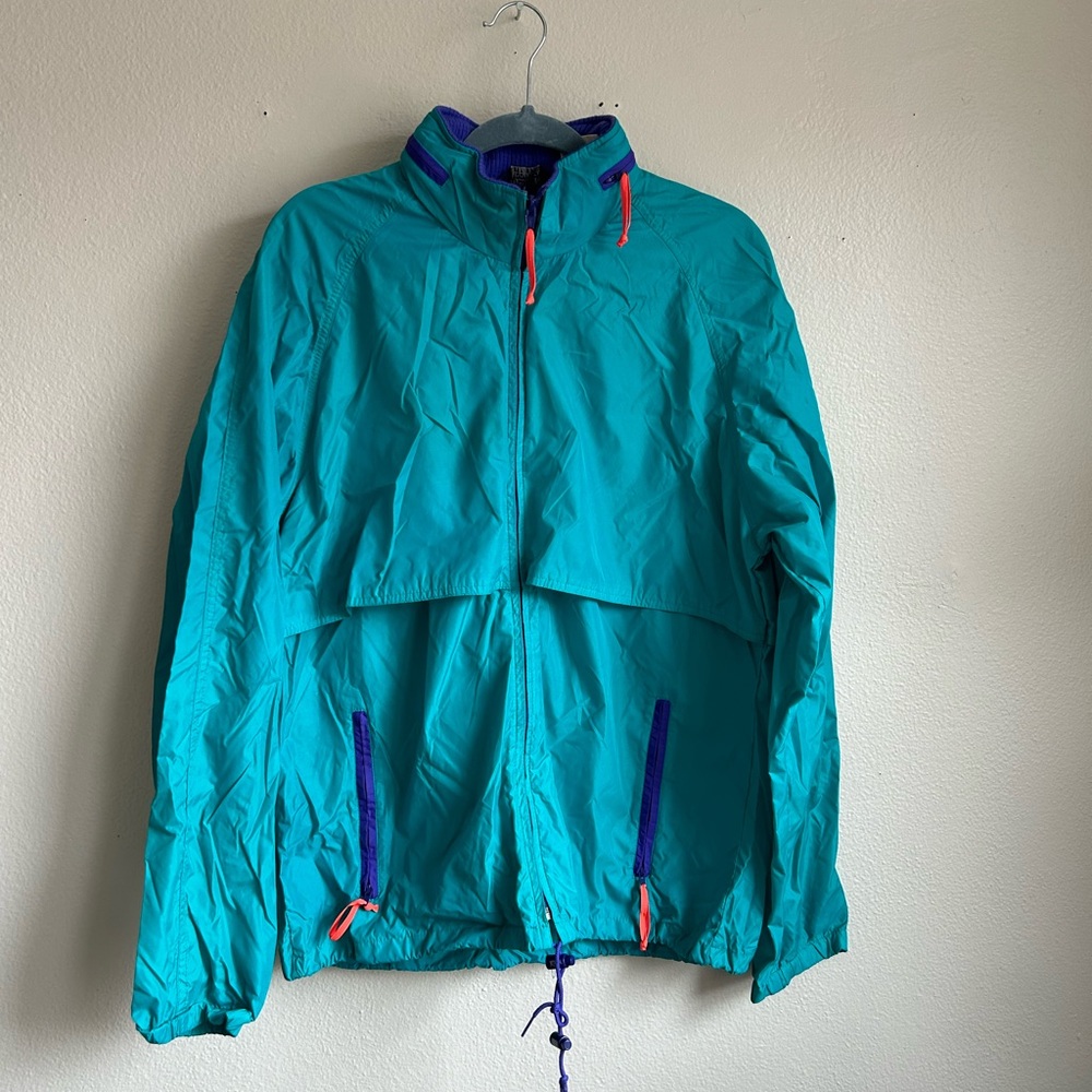 Woolrich Teal and Purple Windbreaker Jacket